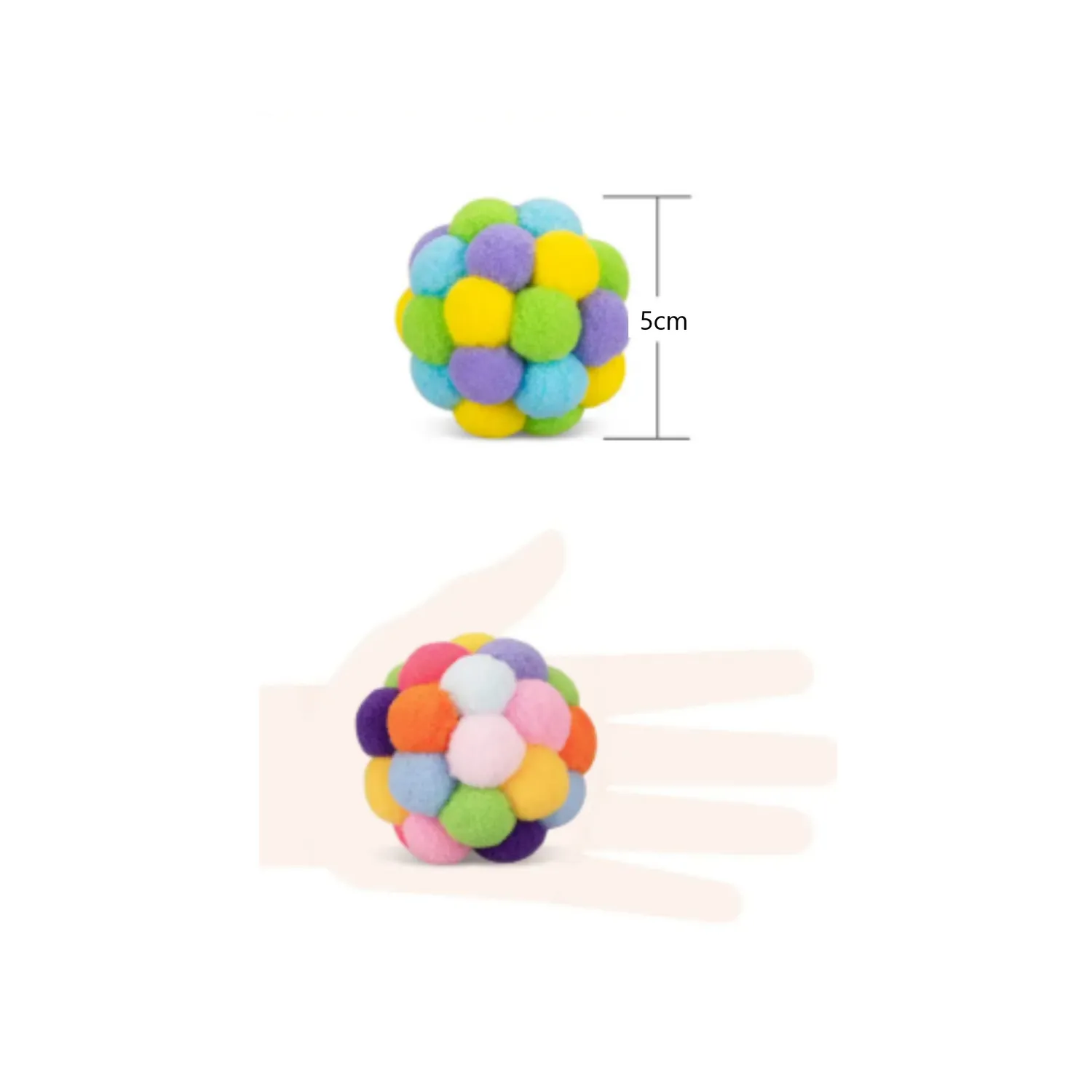 Juguete Interactivo De Felpa Bolitas De Colores para Gato Nunbell 3