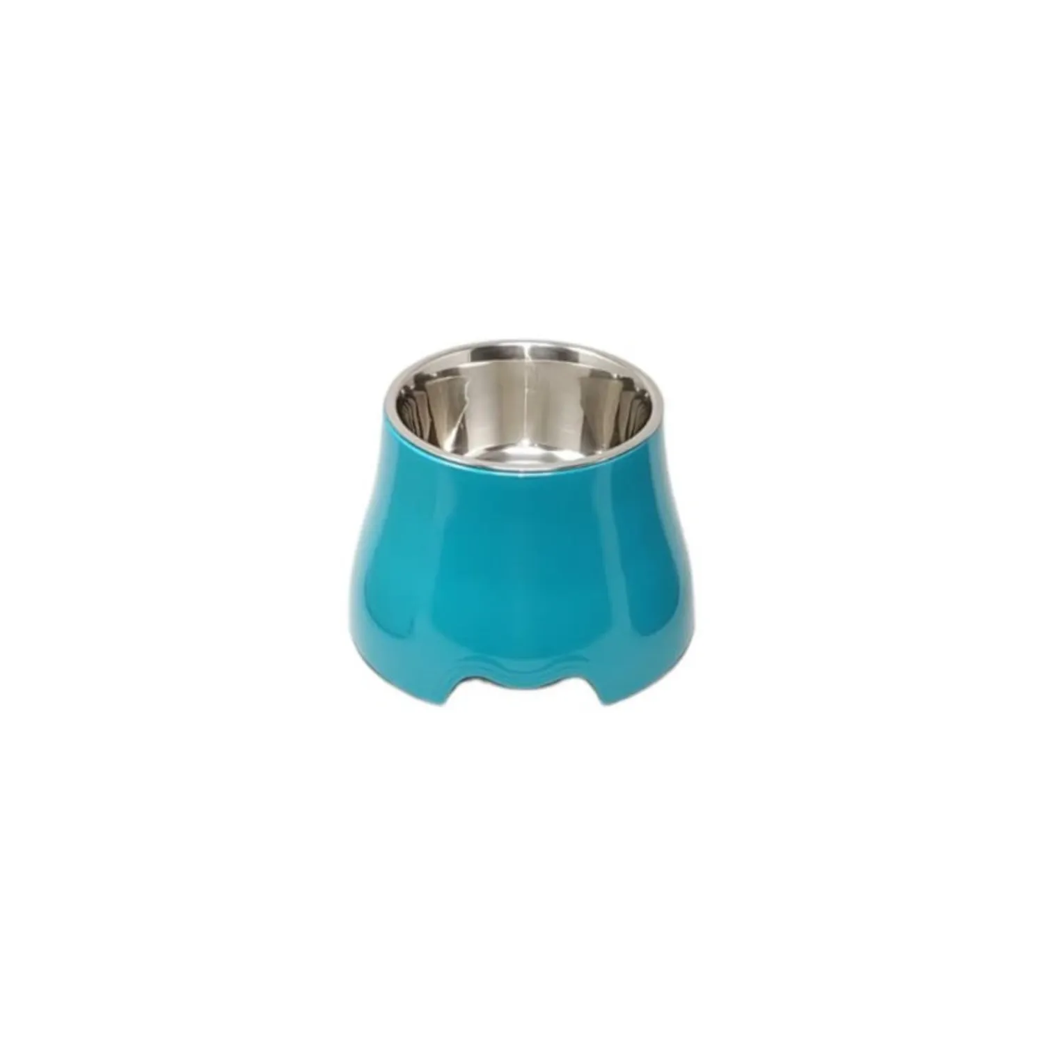 Comedero grande alto melamina antideslizante para mascotas nunbell azul 500ml