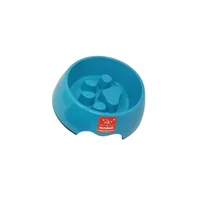 Comedero alimentación lenta para mascotas nunbell talla s color azul 200ml