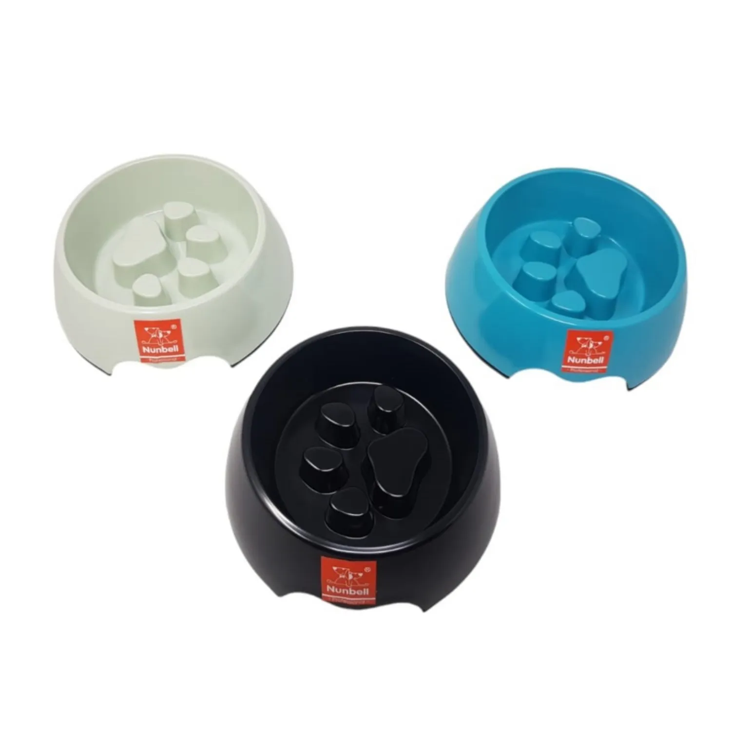 Comedero alimentación lenta para mascotas nunbell talla s color azul 200ml