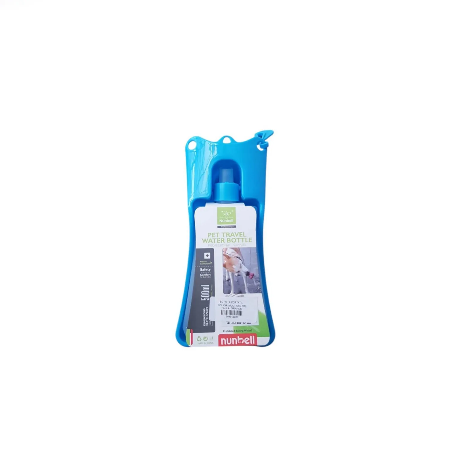 Botella bebedero xtatil azul grande para mascota 500ml