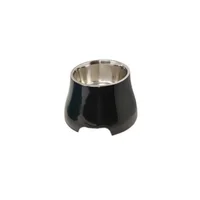 Comedero pequeño alto melamina antideslizante para mascotas nunbell negro 200ml