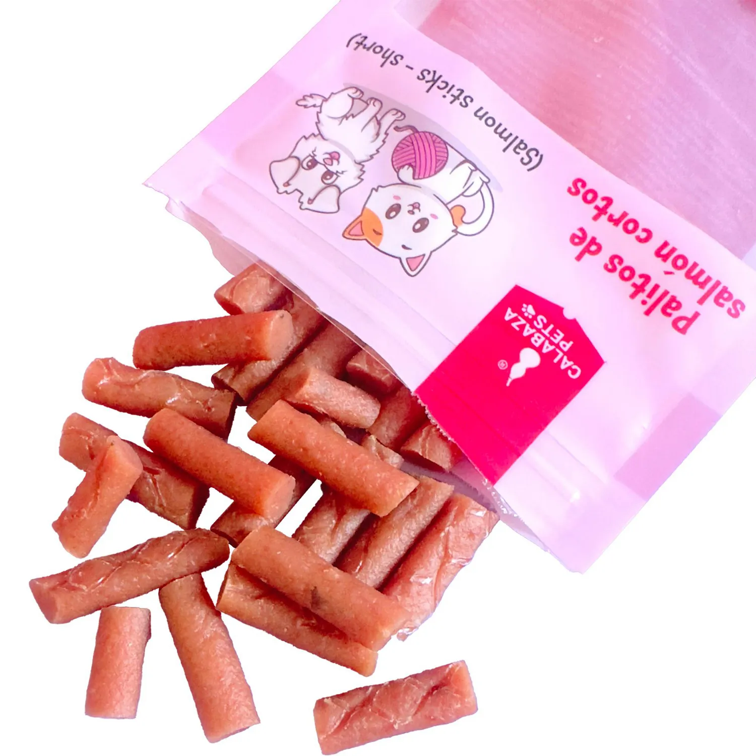 Snack Para Gato Palitos De Salmon Cortos Calabaza Pets 50gr