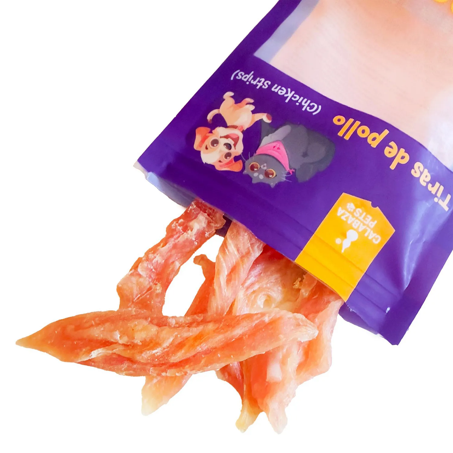Snack Para Gato Tiras De Pollo Calabaza Pets 50gr