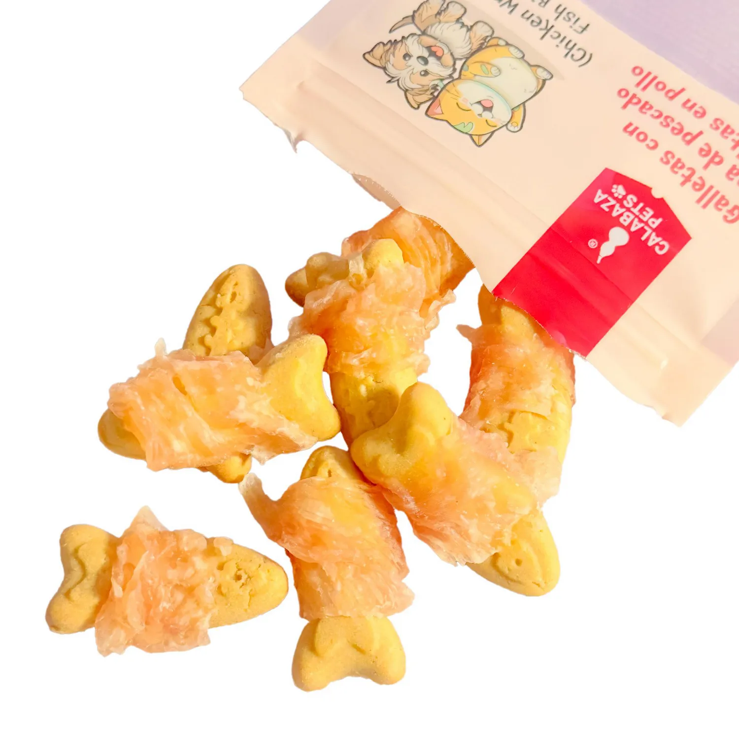 Snack Para Gato En Forma De Pescado Calabaza Pets Envueltas En Pollo 50gr