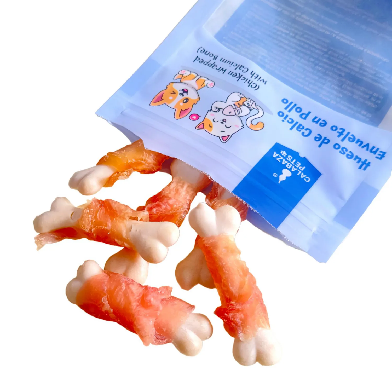 Snack Para Gato Hueso De Calcio Envuelto En Pollo Calabaza Pets 50gr