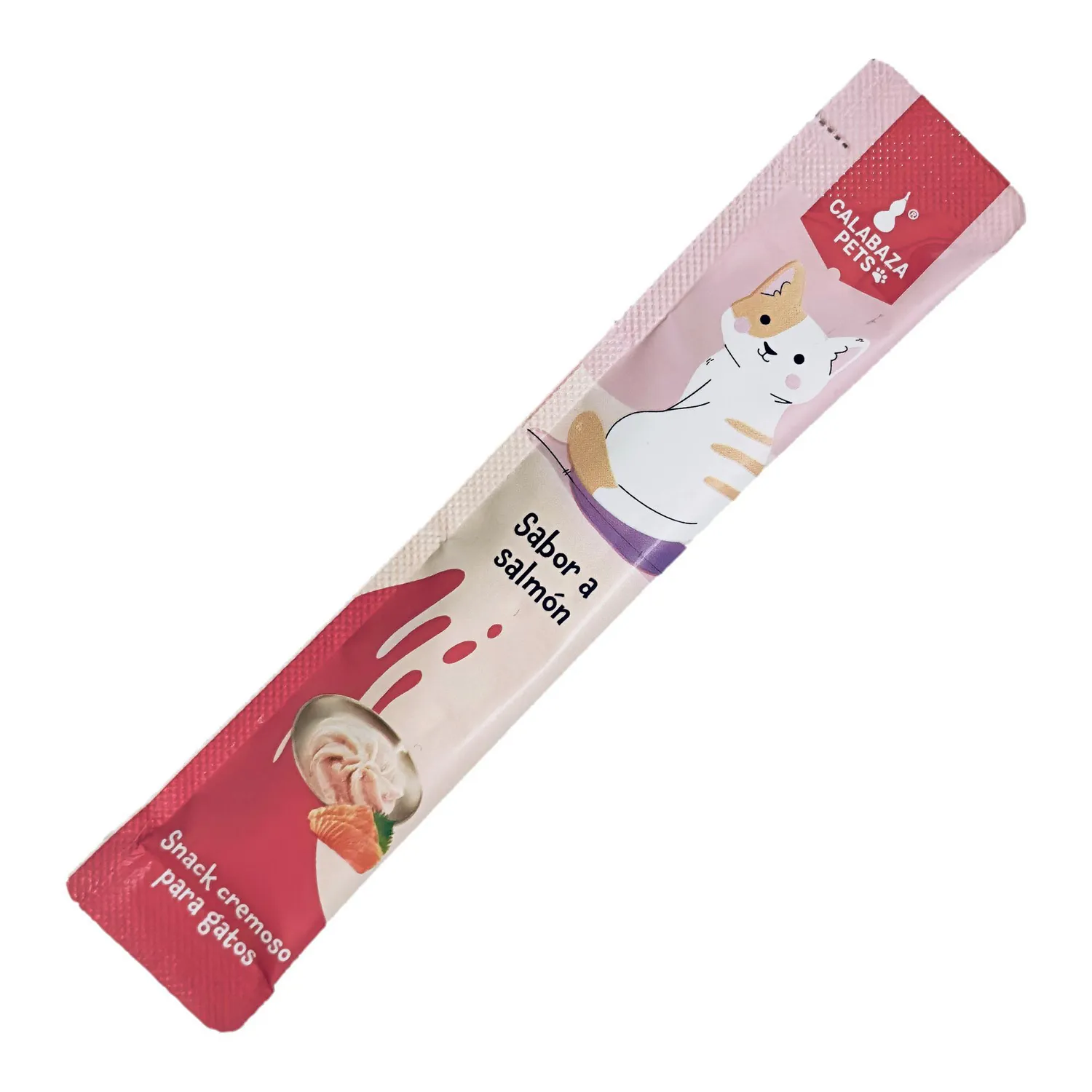 Snack Cremoso Para Gato Sabor A Salmon Calabaza Pets 75gr 3