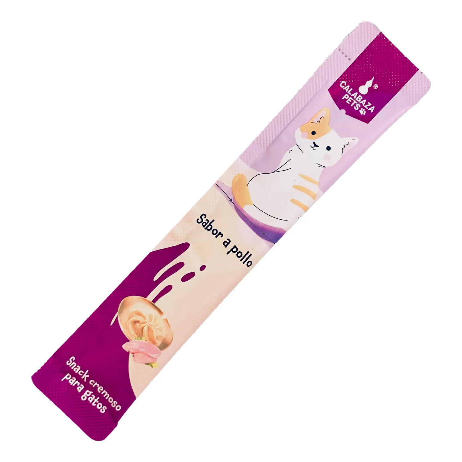 Snack Cremoso Para Gato Sabor A Pollo Calabaza Pets 75gr 3