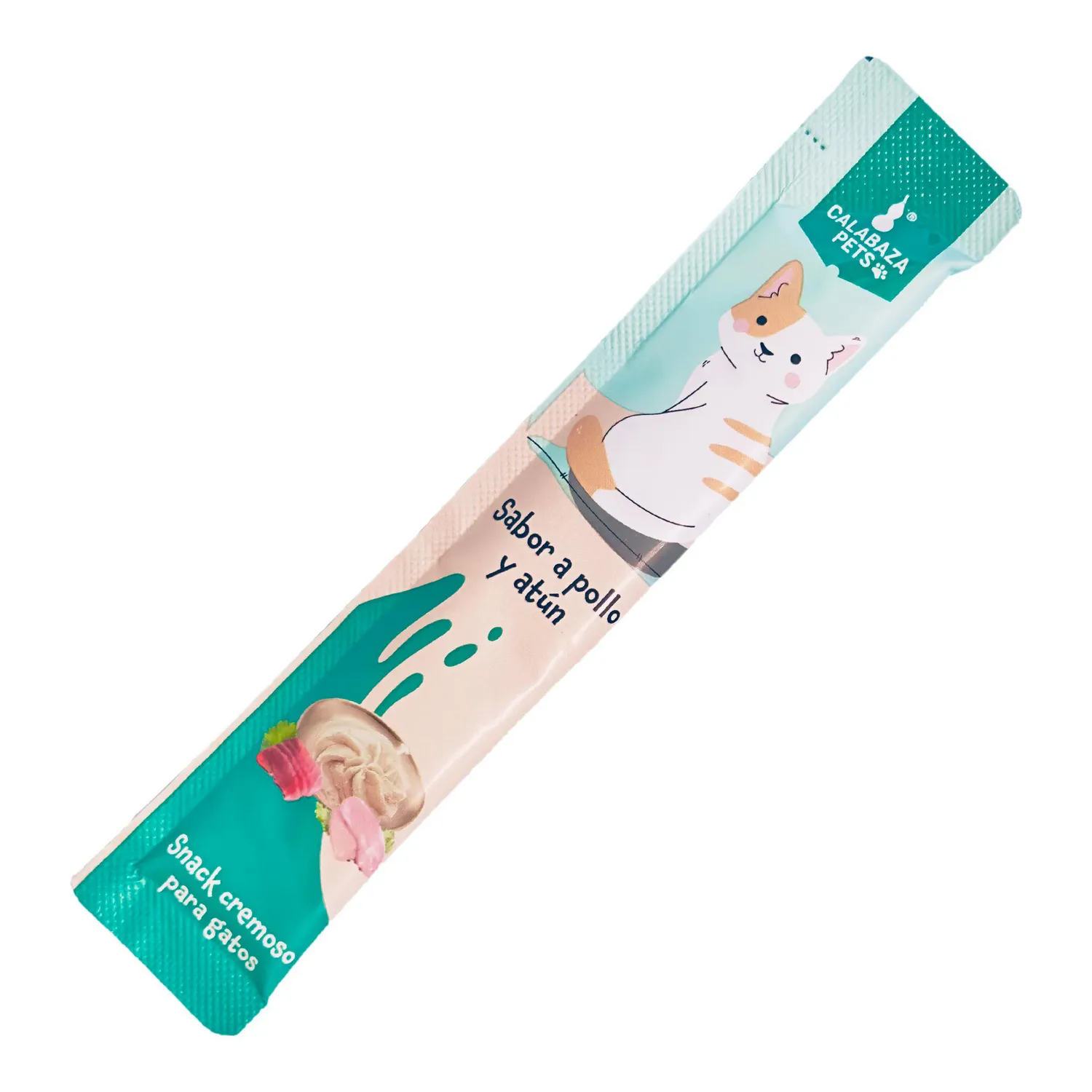 Snack Cremoso Para Gato Sabor A Pollo Y Atún Calabaza Pets 75gr 3