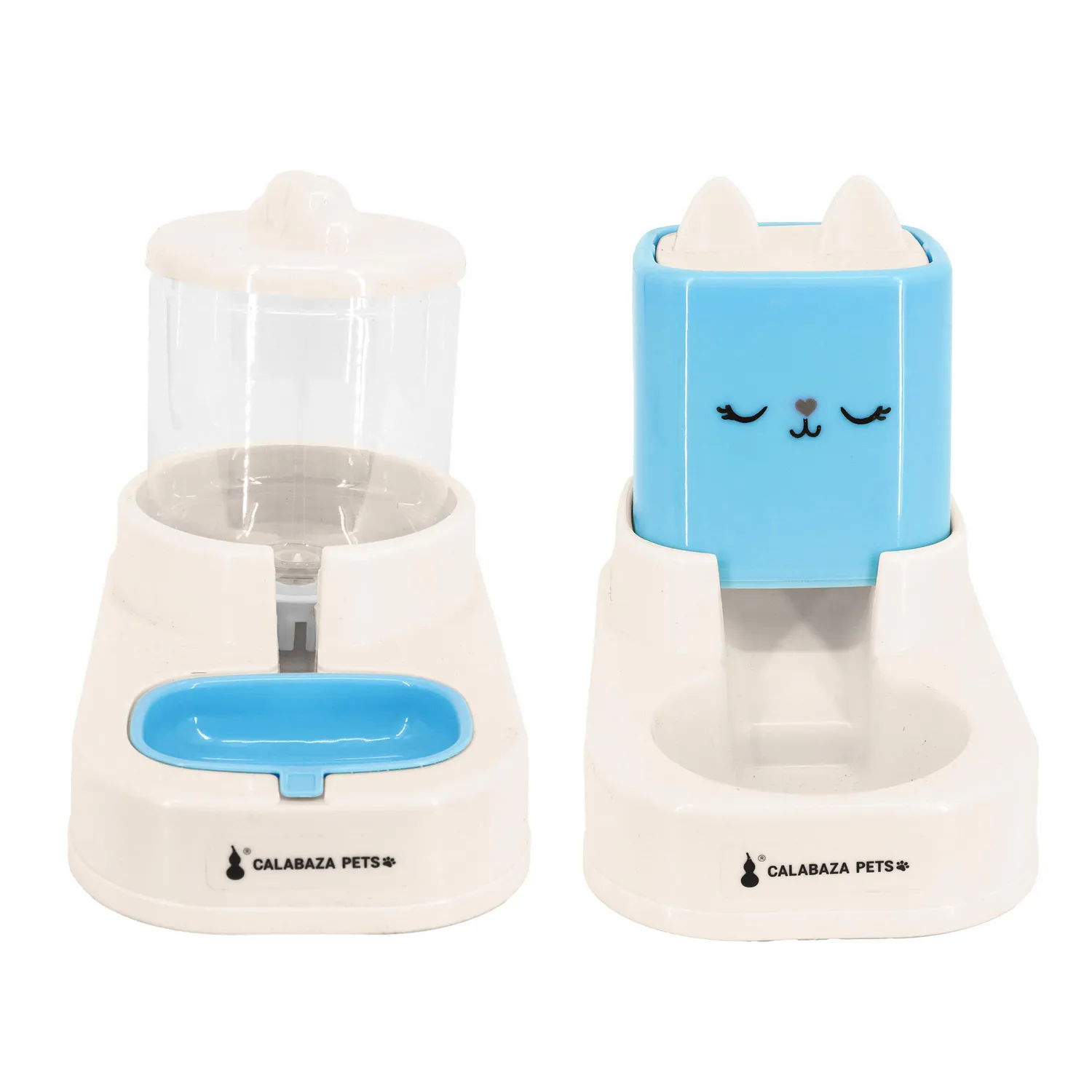 Set Comedero Y Bebedero Para Gato Cute Cat 29x16.5x23cm Calabaza Pets