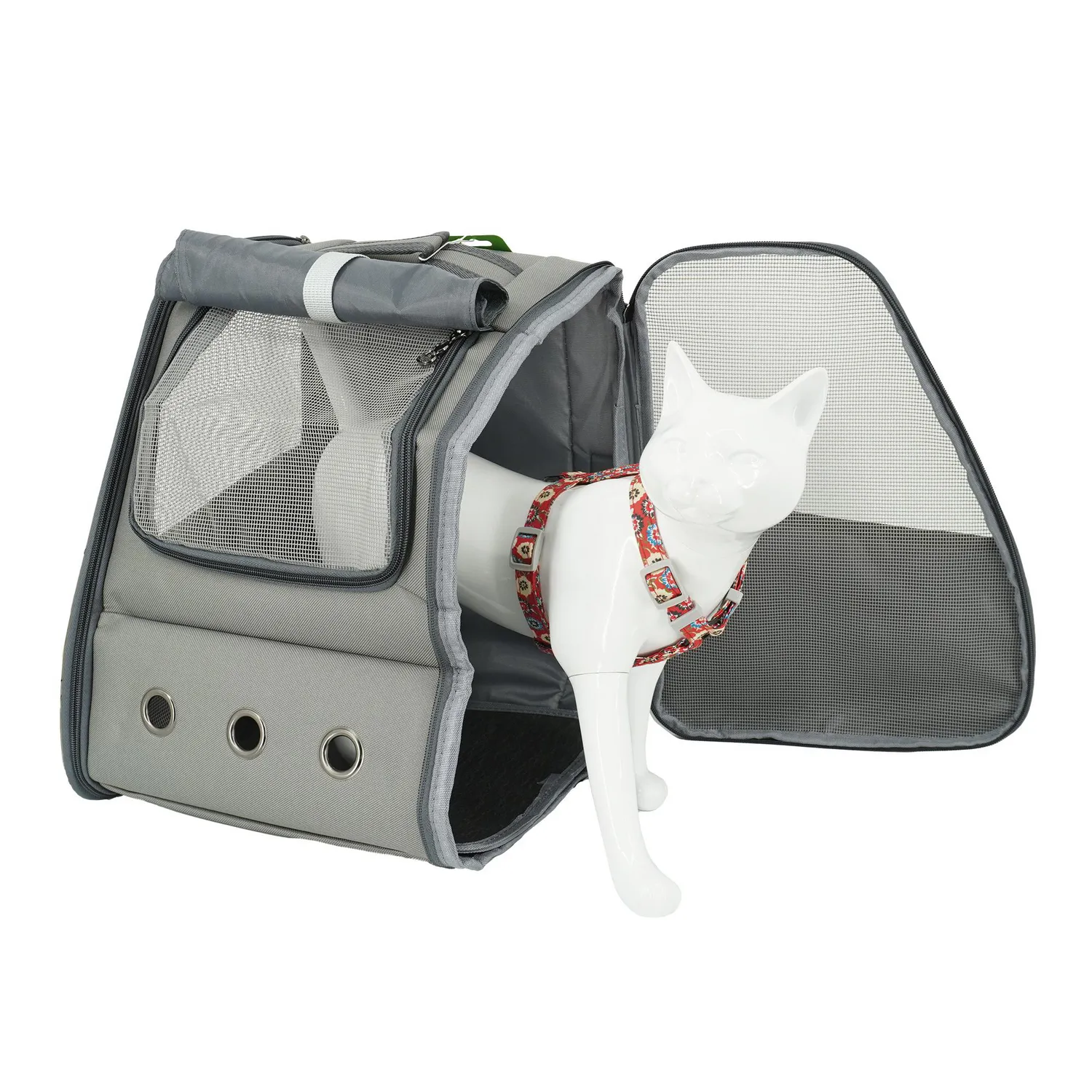 Morral Para Gato Lona Hello Cat 38 X 32 X 28cm Calabaza Pets 5