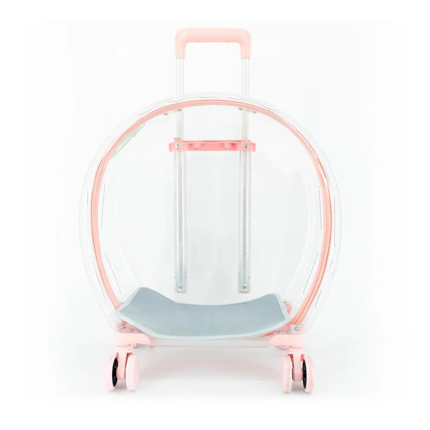 Maleta para Gatos de Ruedas Transparente