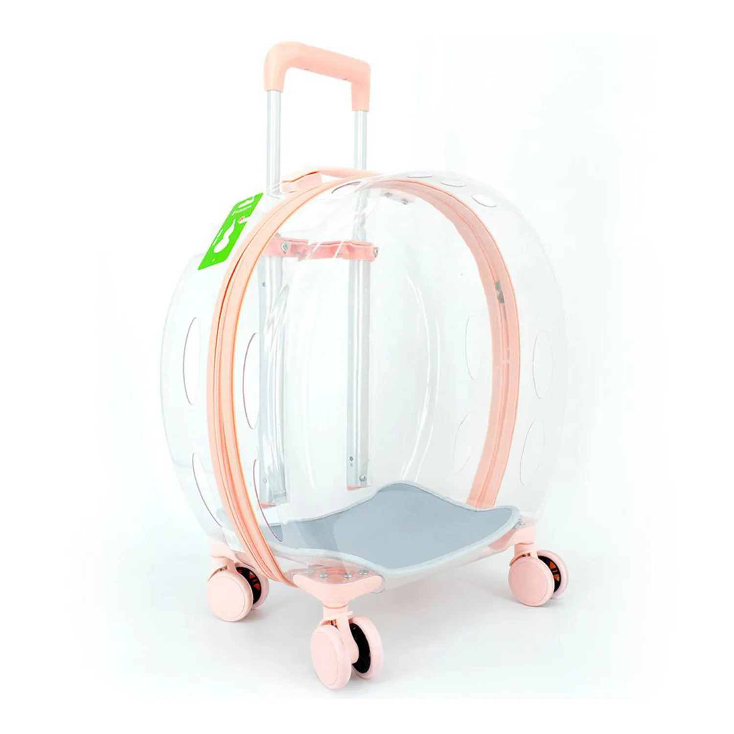 Maleta para Gatos de Ruedas Transparente