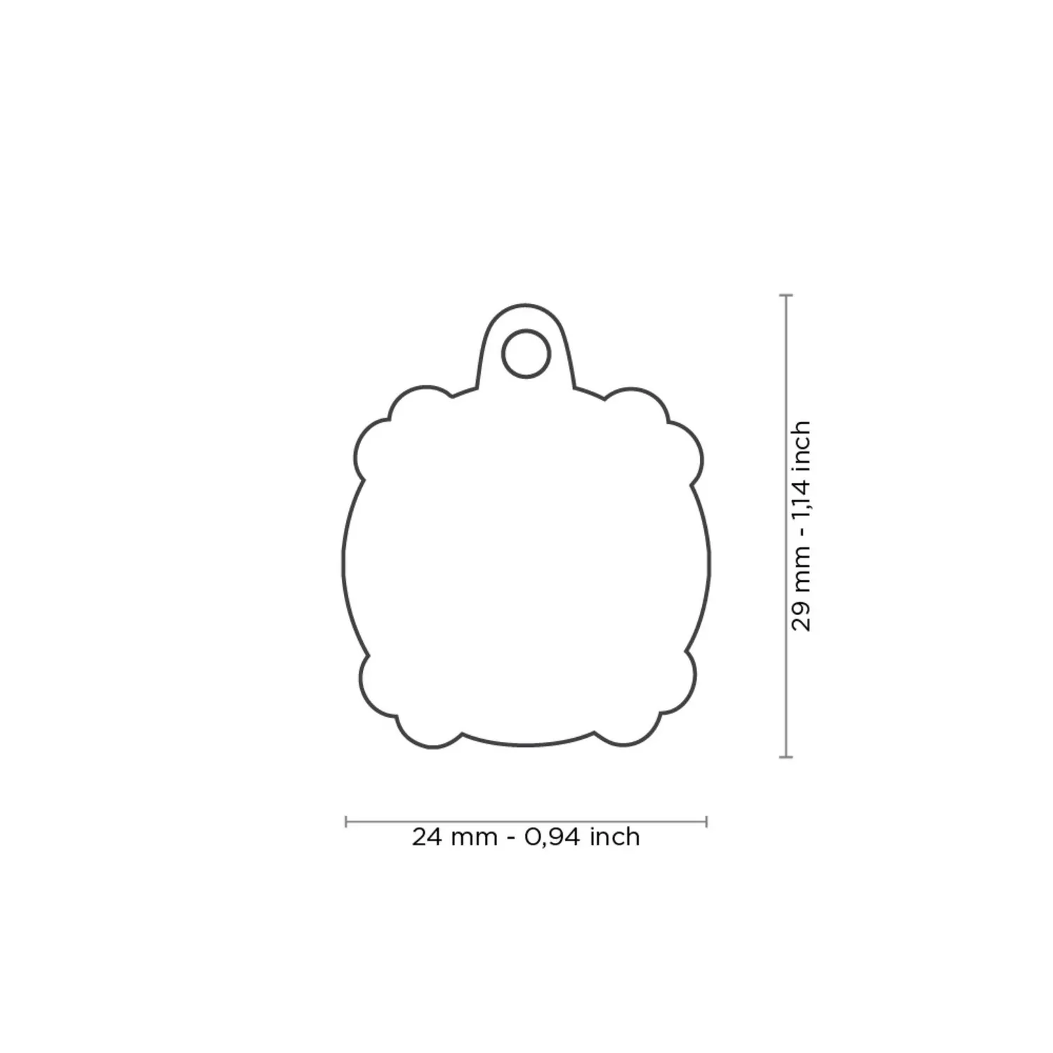 Placa Ident Calavera Classic 3