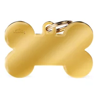 Placa Ident Hueso Xl Laton Dorado Basic