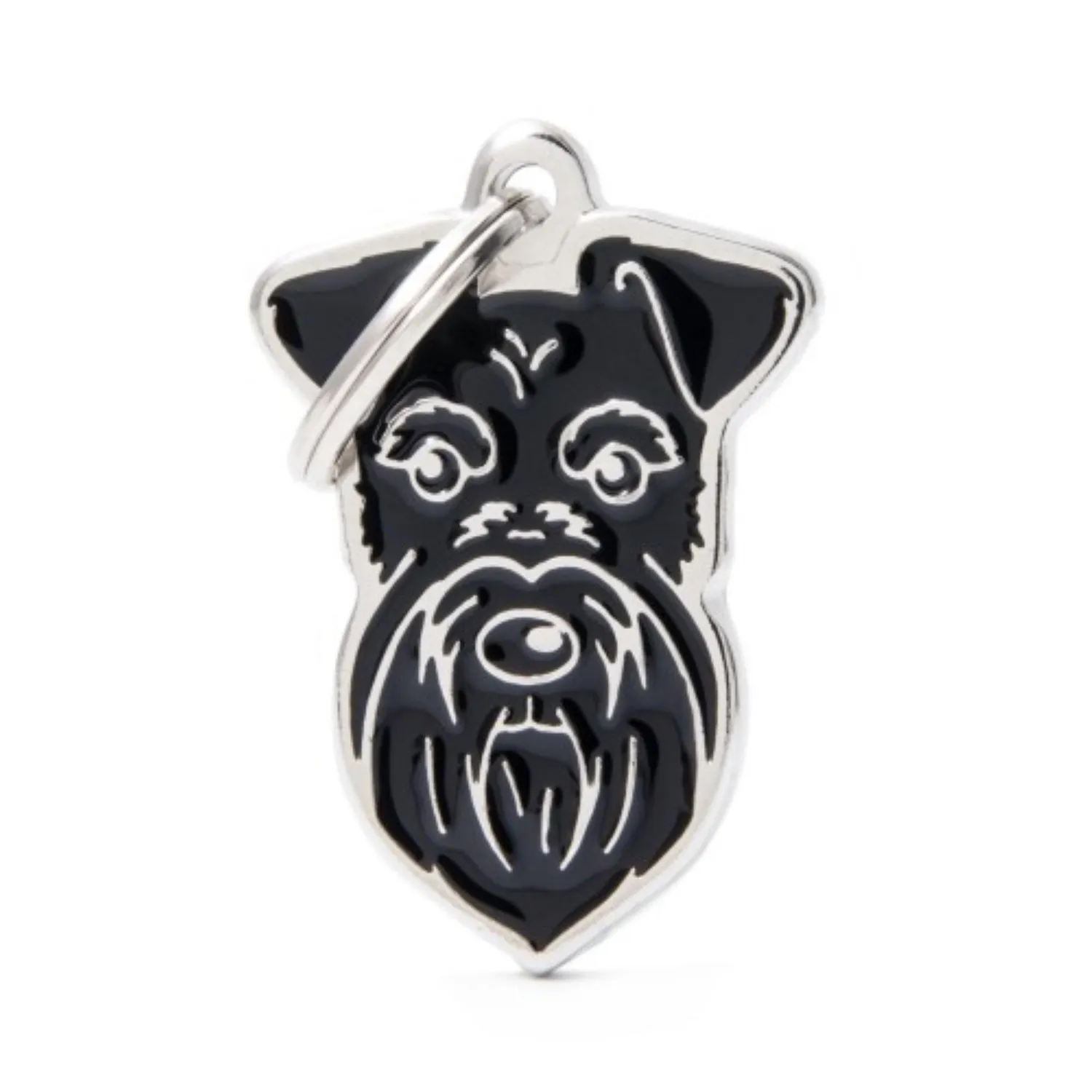 Placa Ident Schnauzer Negro Friends