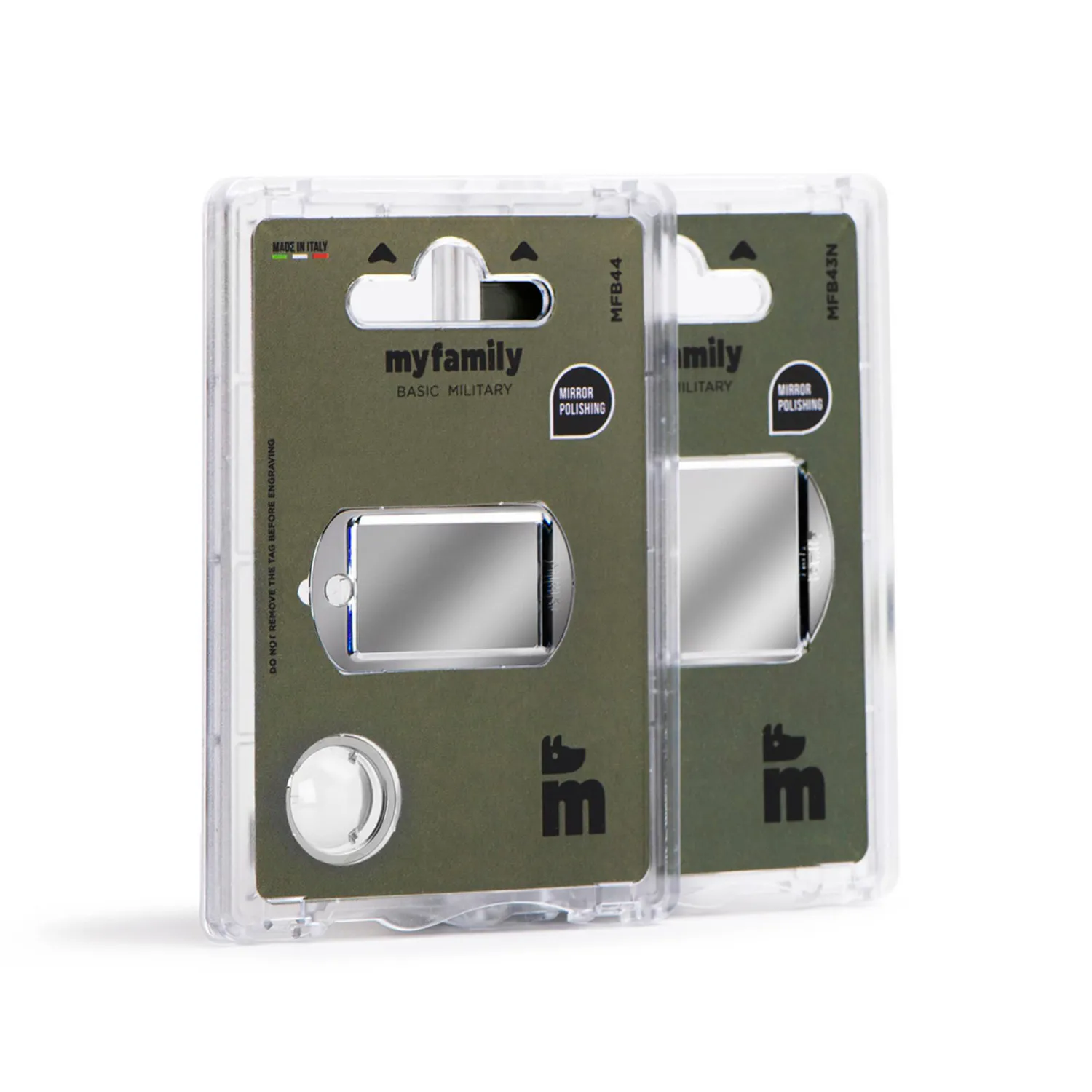 Placa Ident Militar Xl Laton Cromado Basic