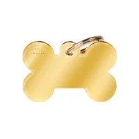 Placa Ident Hueso Grande Laton Dorado Basic