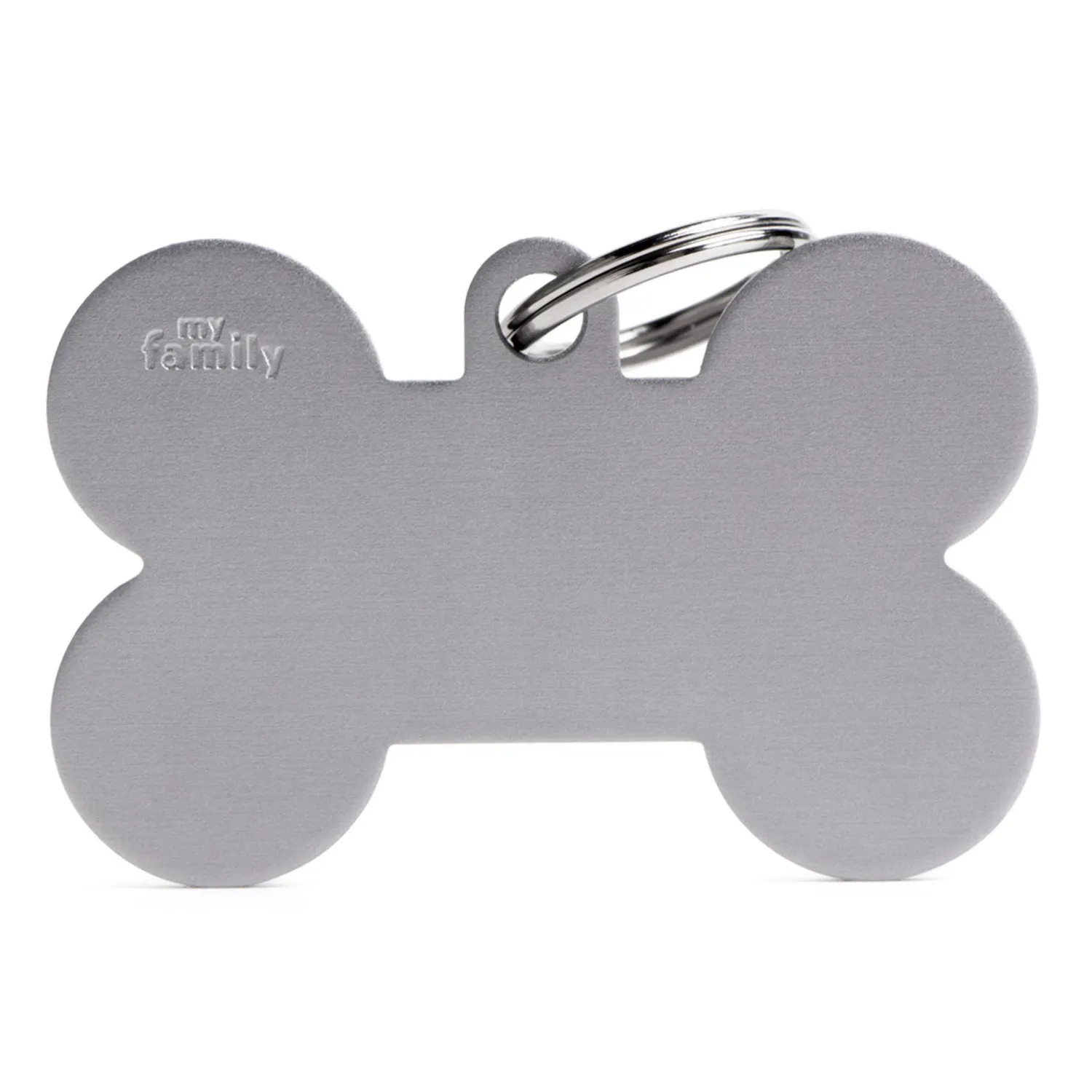 Placa Ident Hueso Xl Aluminio Gris Basic