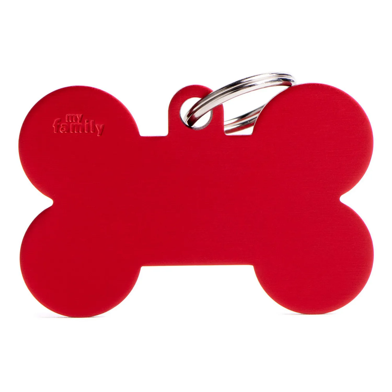 Placa Ident Hueso Xl Aluminio Rojo Basic