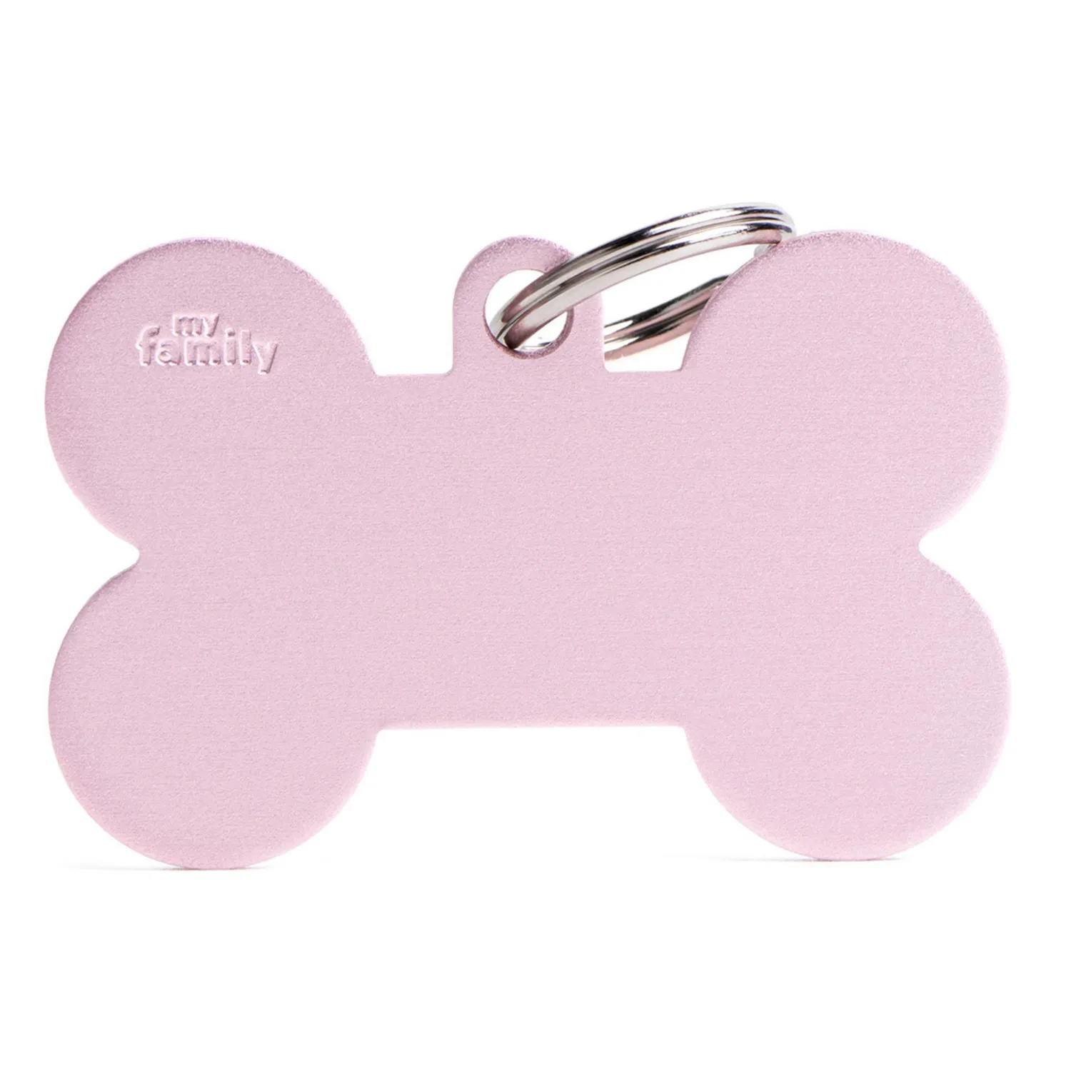 Placa Ident Hueso Xl Aluminio Rosa Basic