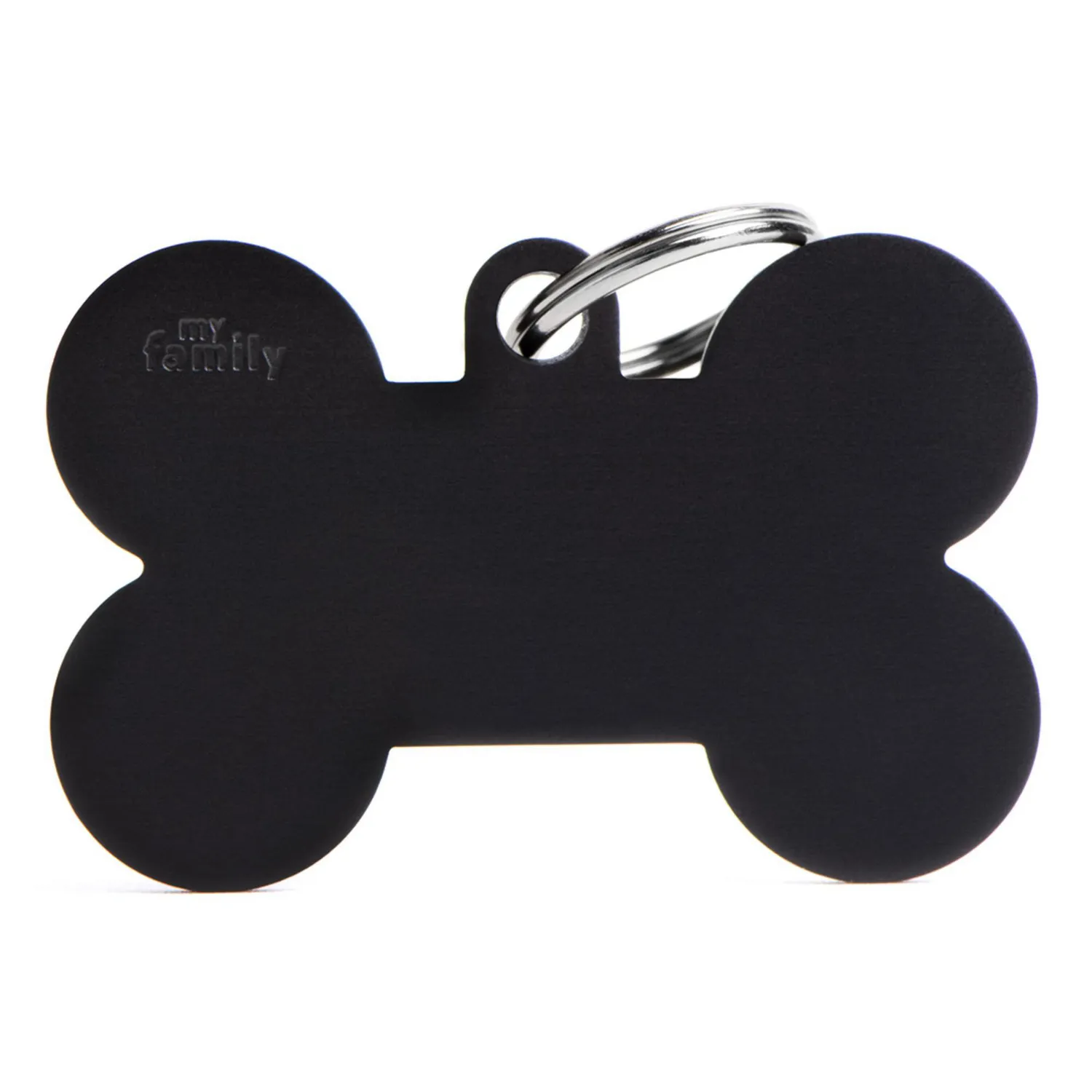 Placa Ident Hueso Xl Aluminio Negro Basic