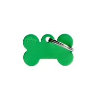 Placa Ident Hueso Pequeno Aluminio Verde Basic