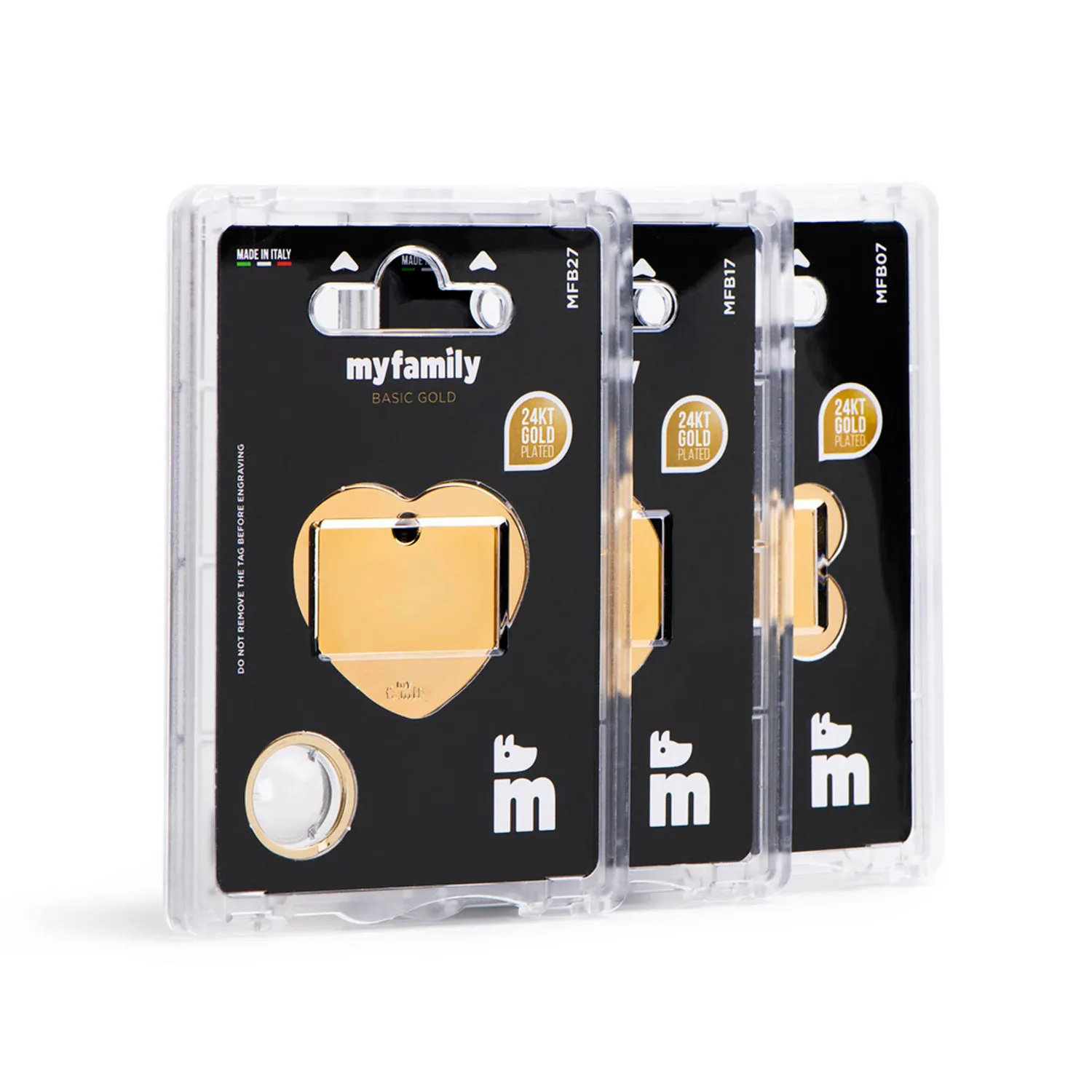 Placa Ident Corazon Grande Laton Cromado Basic