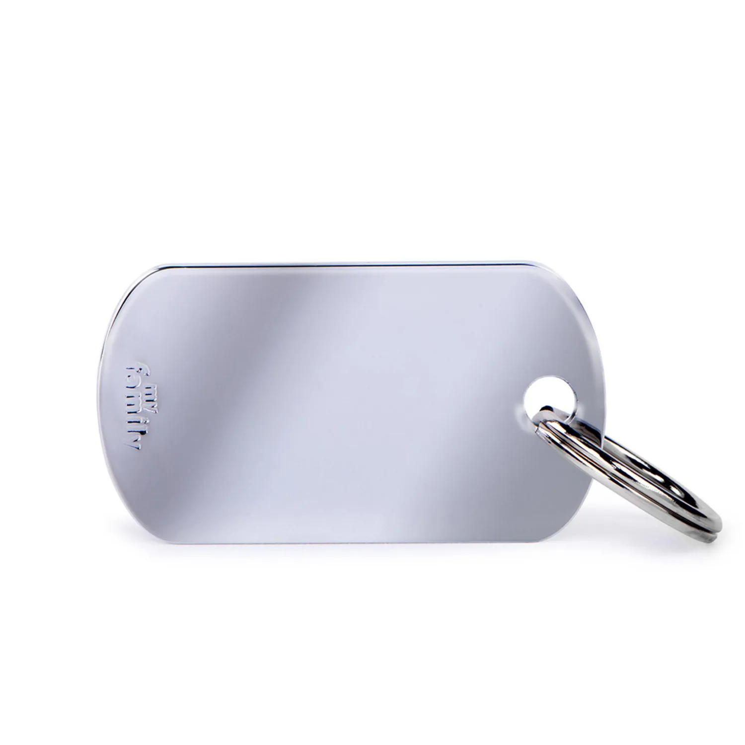 Placa Ident Militar Pequeno Laton Cromado Basic