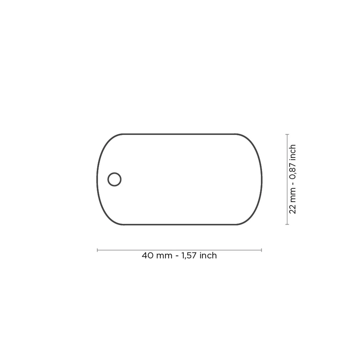 Placa Ident Militar Pequeno Laton Cromado Basic 3