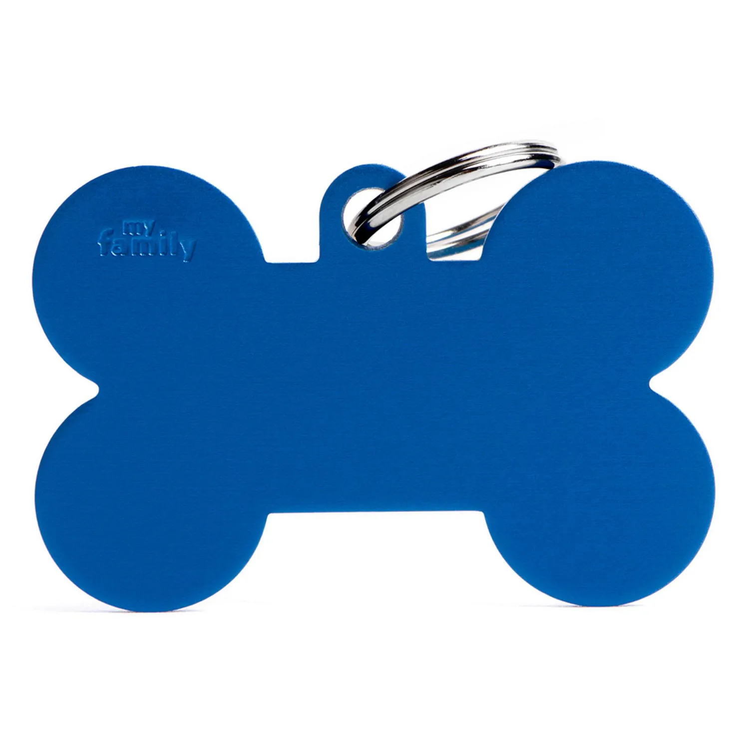 Placa Ident Hueso Xl Aluminio Azul Basic