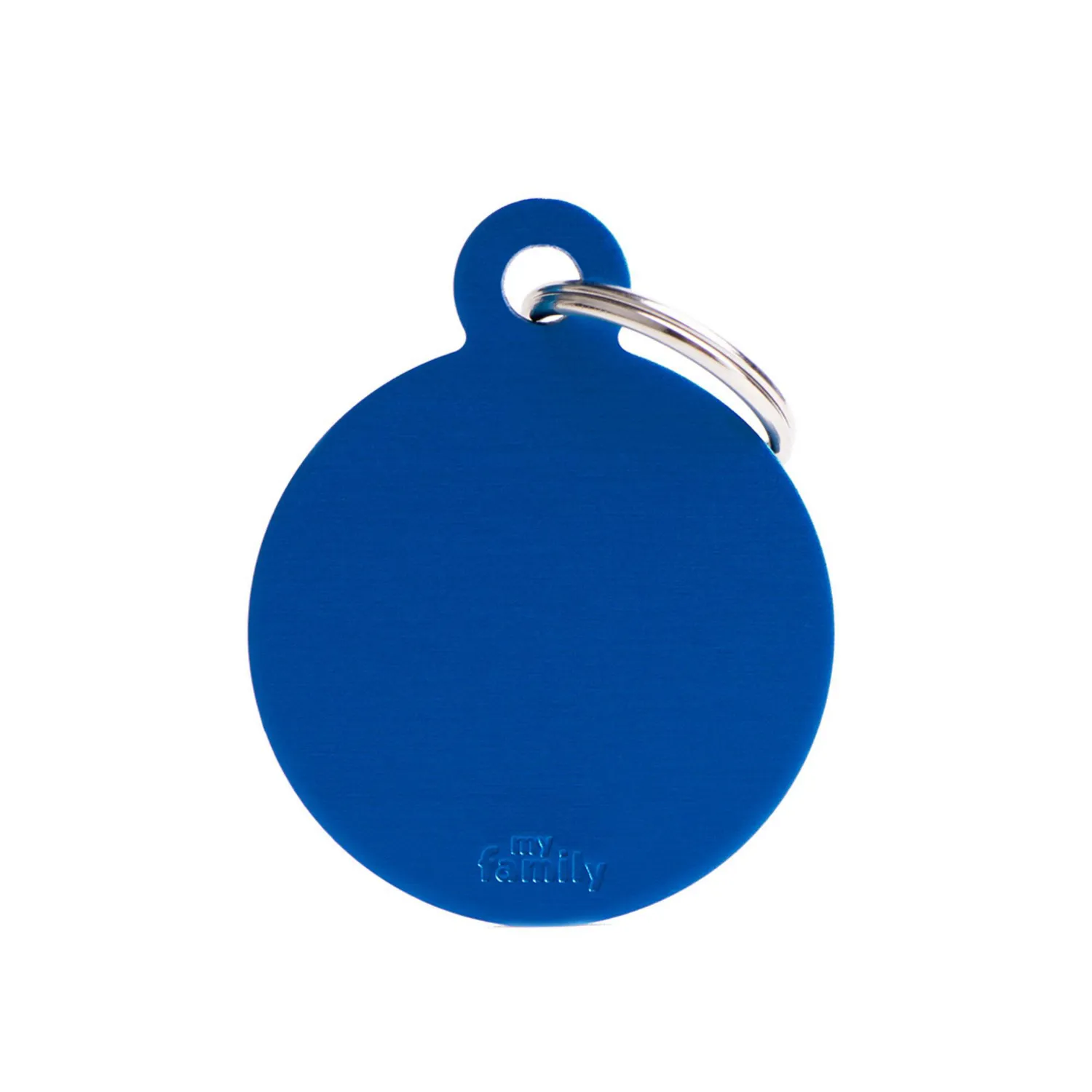 Placa Ident Circulo Grande Aluminio Azul Basic