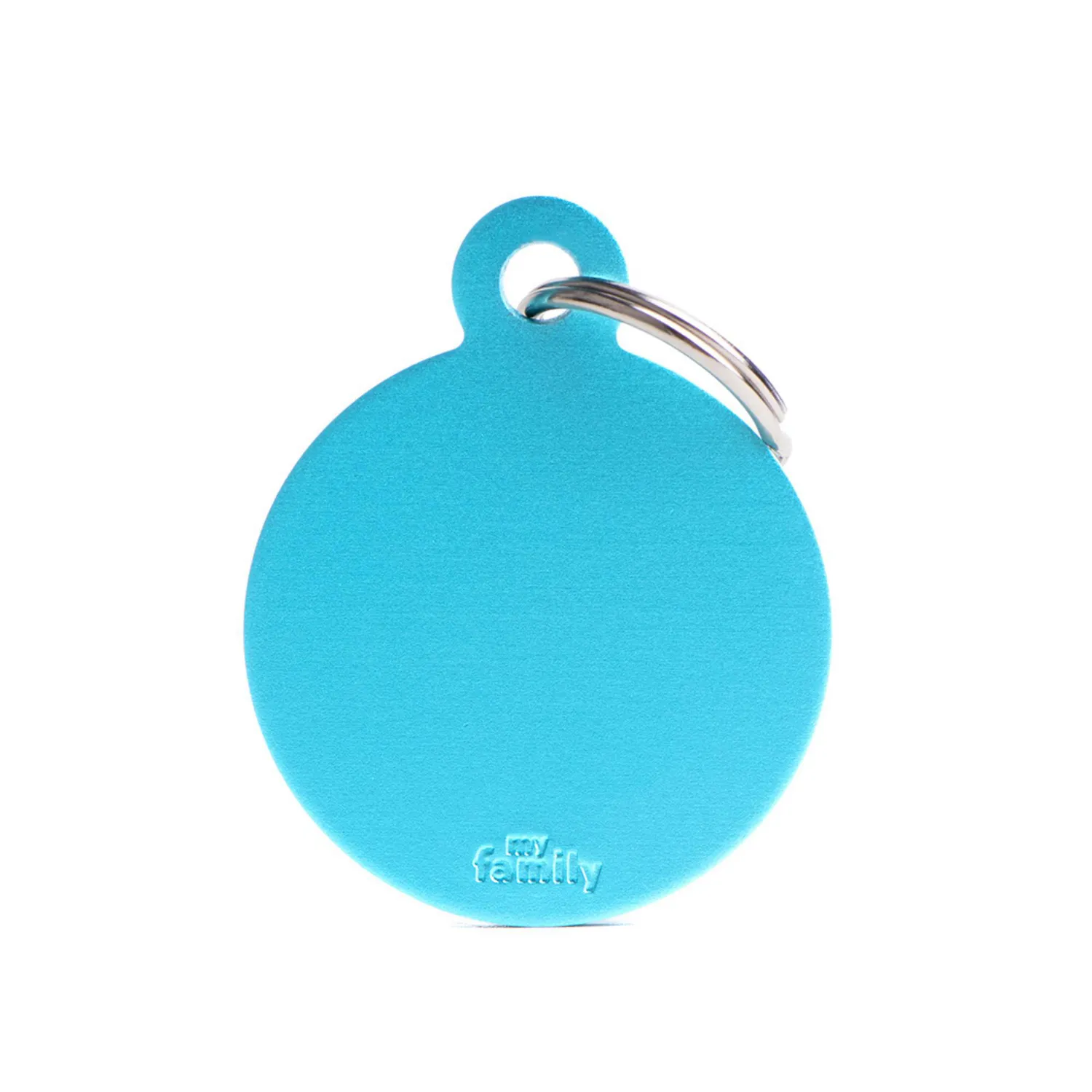 Placa Ident Circulo Grand Aluminio Celest Basic
