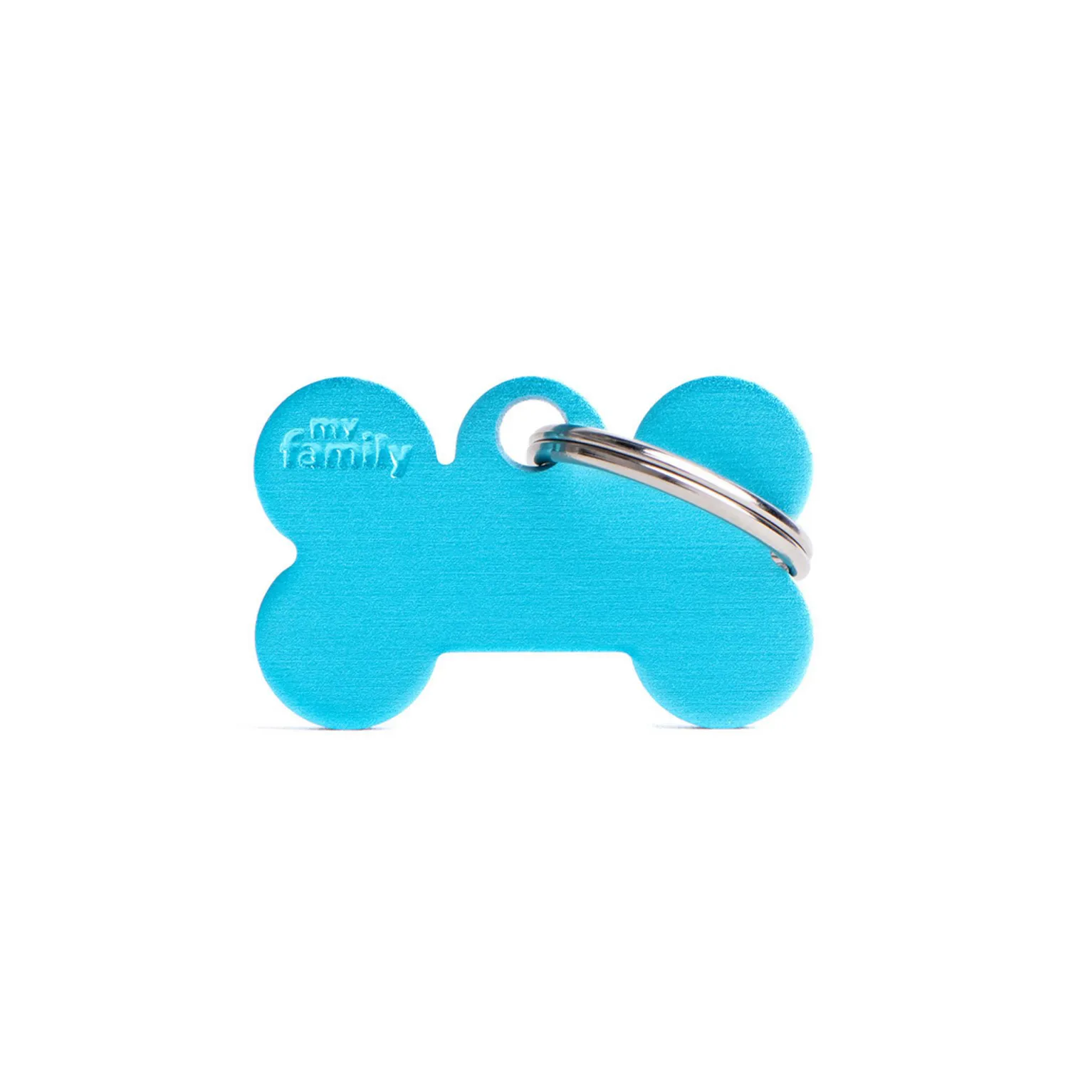 Placa Ident Hueso Pequeno Aluminio Celest Basic