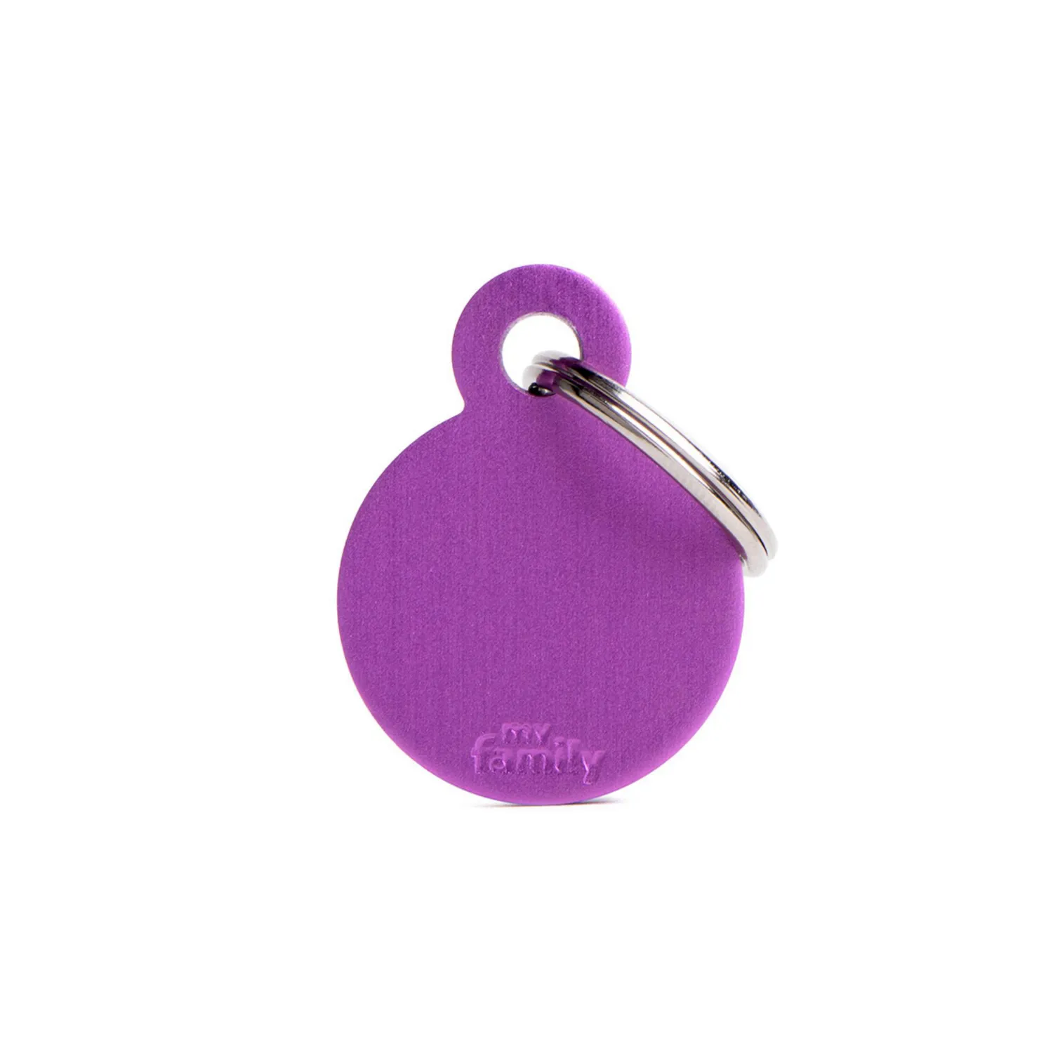 Placa Ident Circulo Peque Aluminio Morado Basic