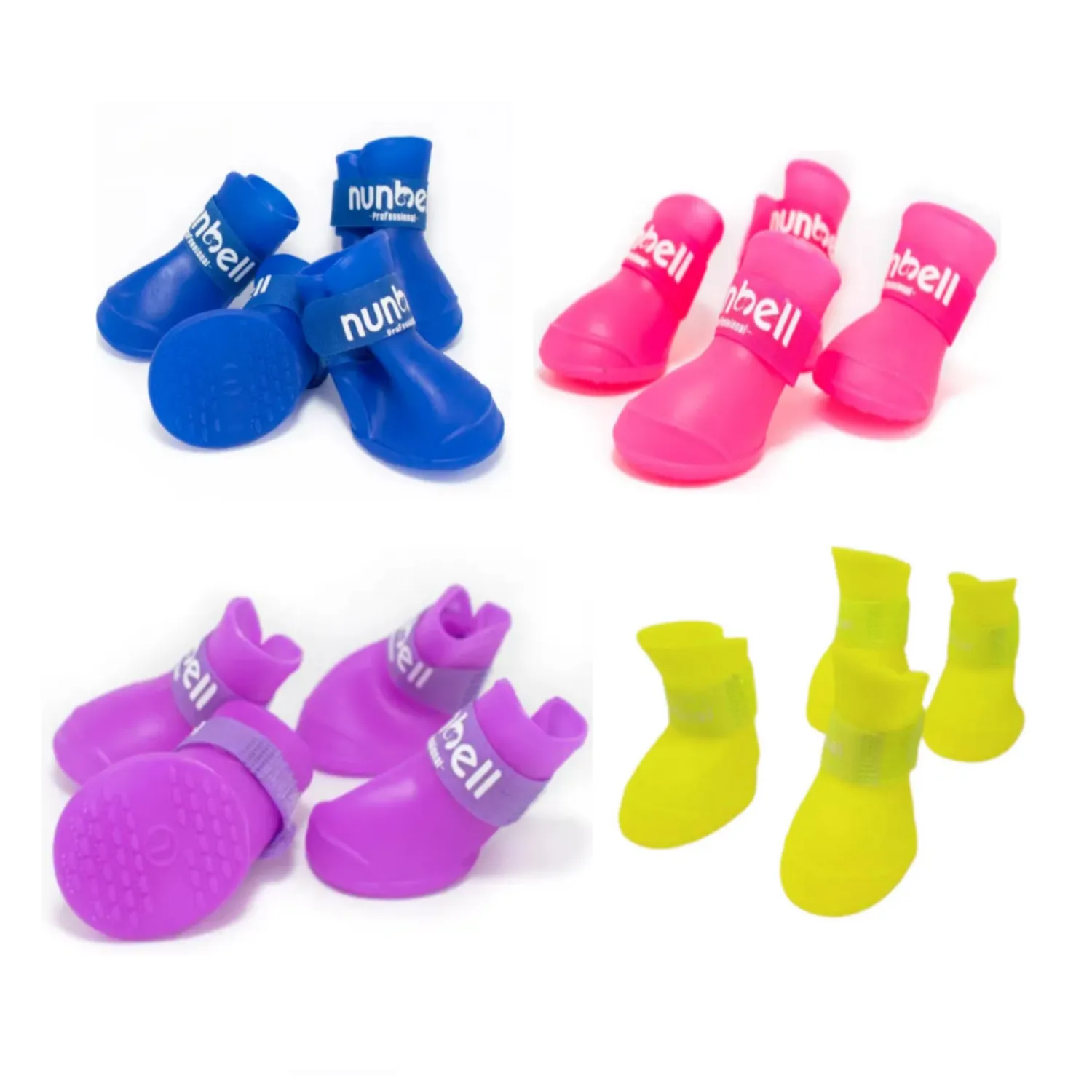 Botas zapatos lluvia para perro talla m nunbell color morado 3