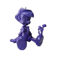 Pinocho Violeta 13cm Resina Hecho a Mano