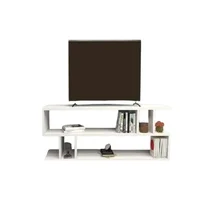 Mesa Para TV Entretenimiento HJL119 130x50x30cm Blanco