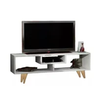 Mesa Para TV Entretenimiento HJL104 130x50x30cm Blanco