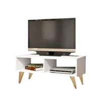 Mesa para TV Moderno 130X40X30Cm Blanco