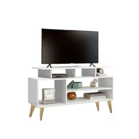Mesa Para TV Entretenimiento HJL79 130x83x30cm Blanco