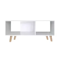 Mesa de Centro 85X30X38Cm Blanca