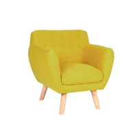 Poltrona Fija Vacia Amarilla 70x62x76