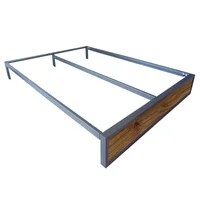 Base Cama Queen Metal Negra 160x190x24