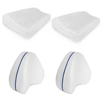 Pack X4 Almohadas: 2 Viscoelásticas +2 Ortopédica De Piernas