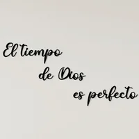 Frase El Tiempo De Dios Es Perfecto Negro