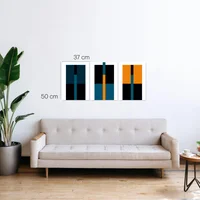 Be And Bee Cuadro Triptico Nordic Geometric