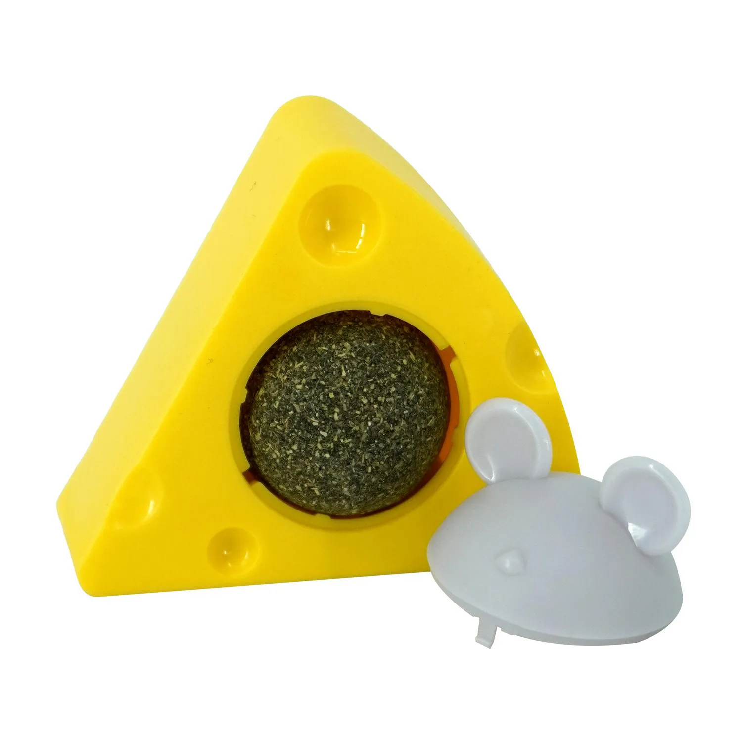 Juguete Para Gato Bola Catnip Diseño Queso 6.5x6.3cm Calabaza Pets