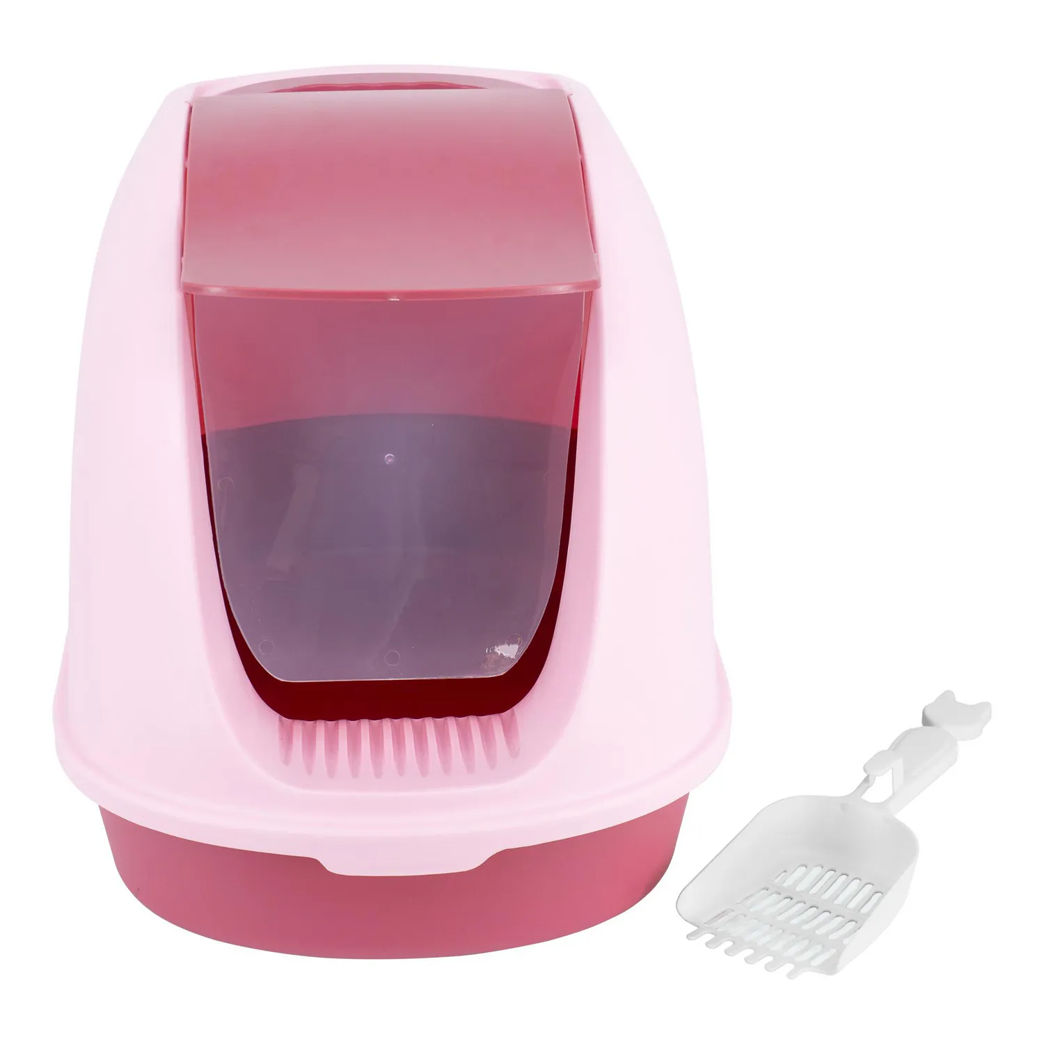 Arenera Sanitaria Para Gato Plástica Abatible Premium Talla L Calabaza Pets