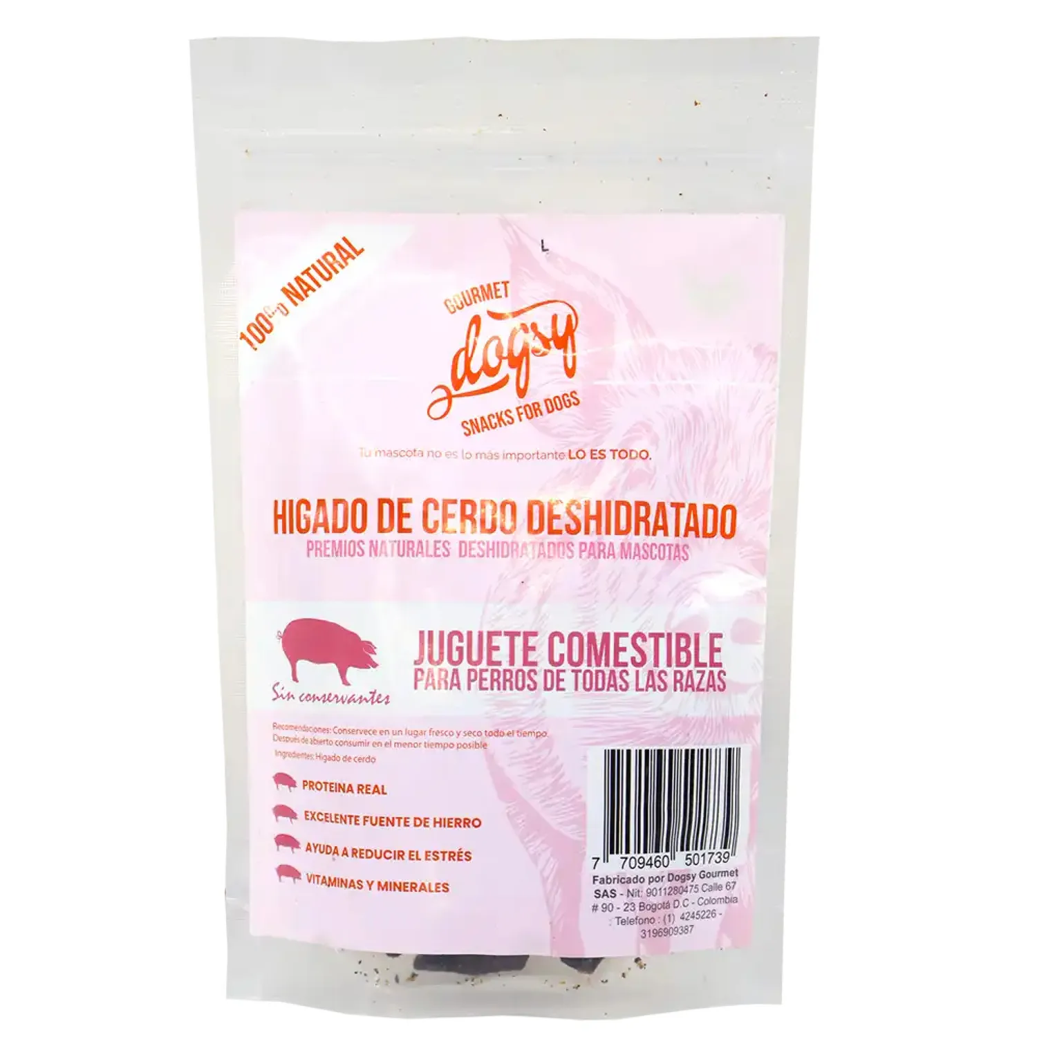 Comida Congelado Para Perro Snacks For Dogs Sabor A Hígado De Cerdo 80gr